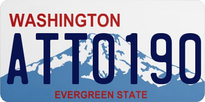 WA license plate ATT0190