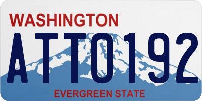 WA license plate ATT0192