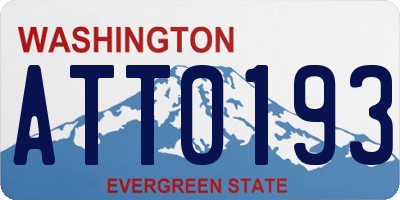 WA license plate ATT0193