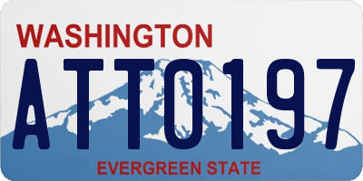 WA license plate ATT0197