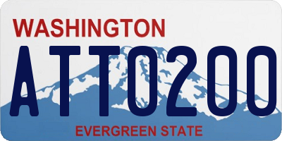 WA license plate ATT0200