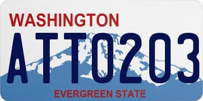 WA license plate ATT0203