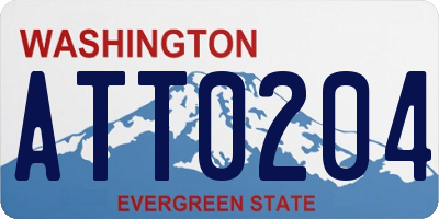 WA license plate ATT0204