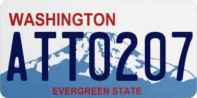 WA license plate ATT0207