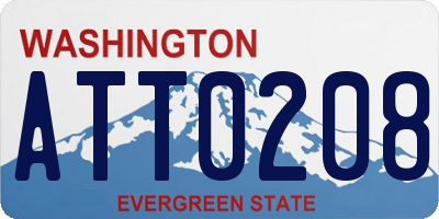 WA license plate ATT0208