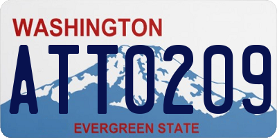 WA license plate ATT0209