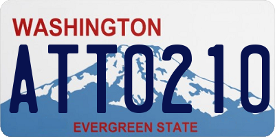WA license plate ATT0210