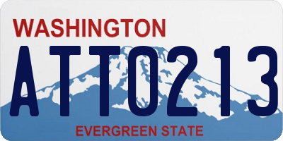 WA license plate ATT0213