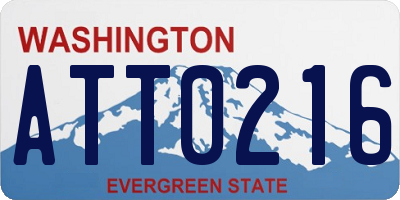 WA license plate ATT0216