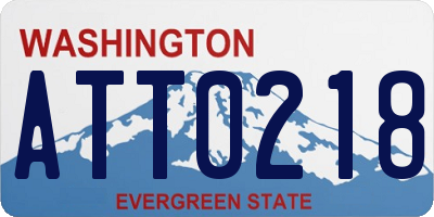 WA license plate ATT0218