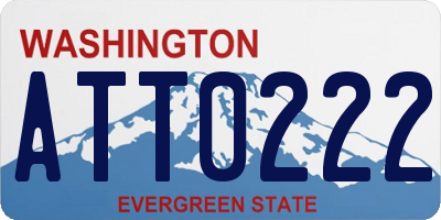 WA license plate ATT0222