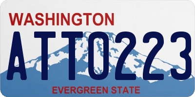 WA license plate ATT0223