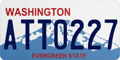 WA license plate ATT0227