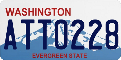 WA license plate ATT0228