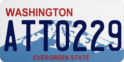WA license plate ATT0229