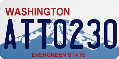 WA license plate ATT0230