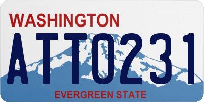 WA license plate ATT0231