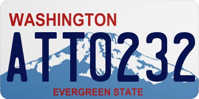 WA license plate ATT0232