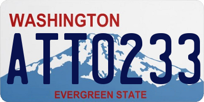 WA license plate ATT0233