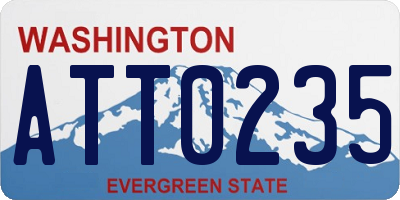 WA license plate ATT0235