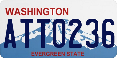 WA license plate ATT0236