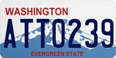 WA license plate ATT0239