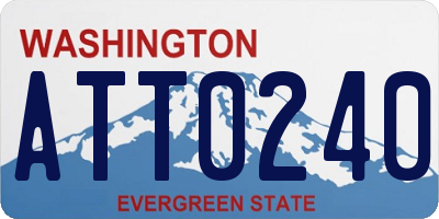WA license plate ATT0240