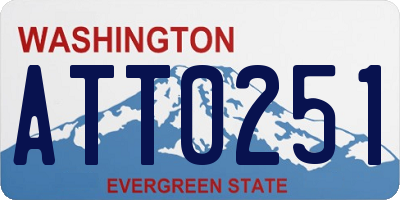 WA license plate ATT0251