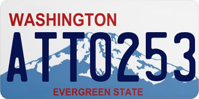 WA license plate ATT0253