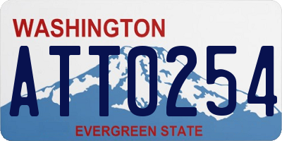 WA license plate ATT0254