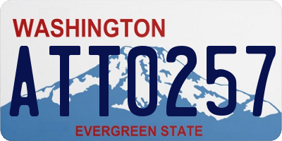 WA license plate ATT0257
