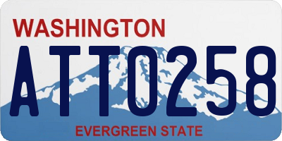 WA license plate ATT0258