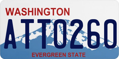 WA license plate ATT0260
