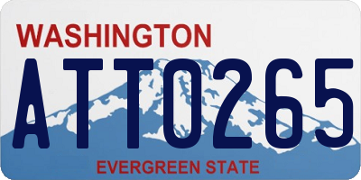 WA license plate ATT0265