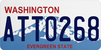WA license plate ATT0268