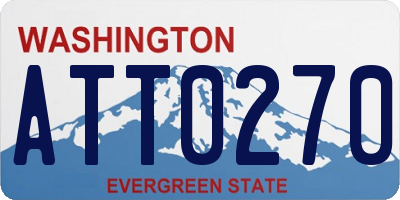WA license plate ATT0270