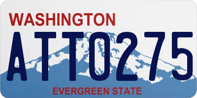 WA license plate ATT0275