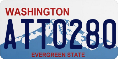 WA license plate ATT0280