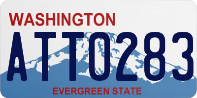 WA license plate ATT0283