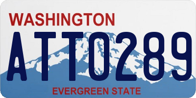 WA license plate ATT0289