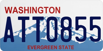 WA license plate ATT0855