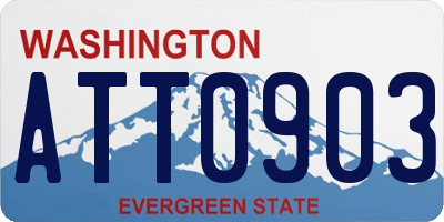 WA license plate ATT0903