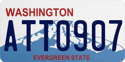 WA license plate ATT0907