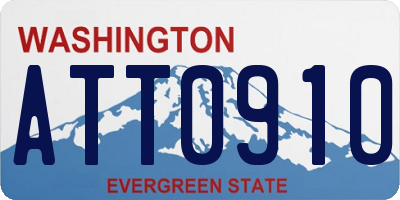 WA license plate ATT0910