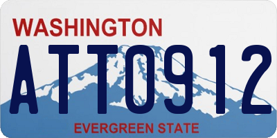 WA license plate ATT0912
