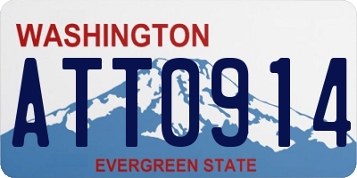 WA license plate ATT0914