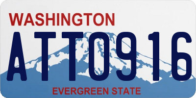 WA license plate ATT0916