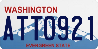 WA license plate ATT0921