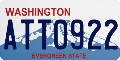 WA license plate ATT0922