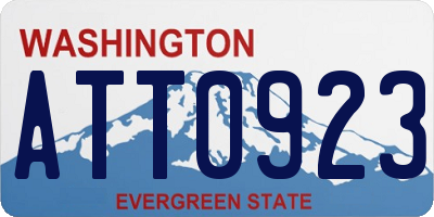 WA license plate ATT0923